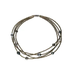 Smoky Quartz Multi-Strand Necklace