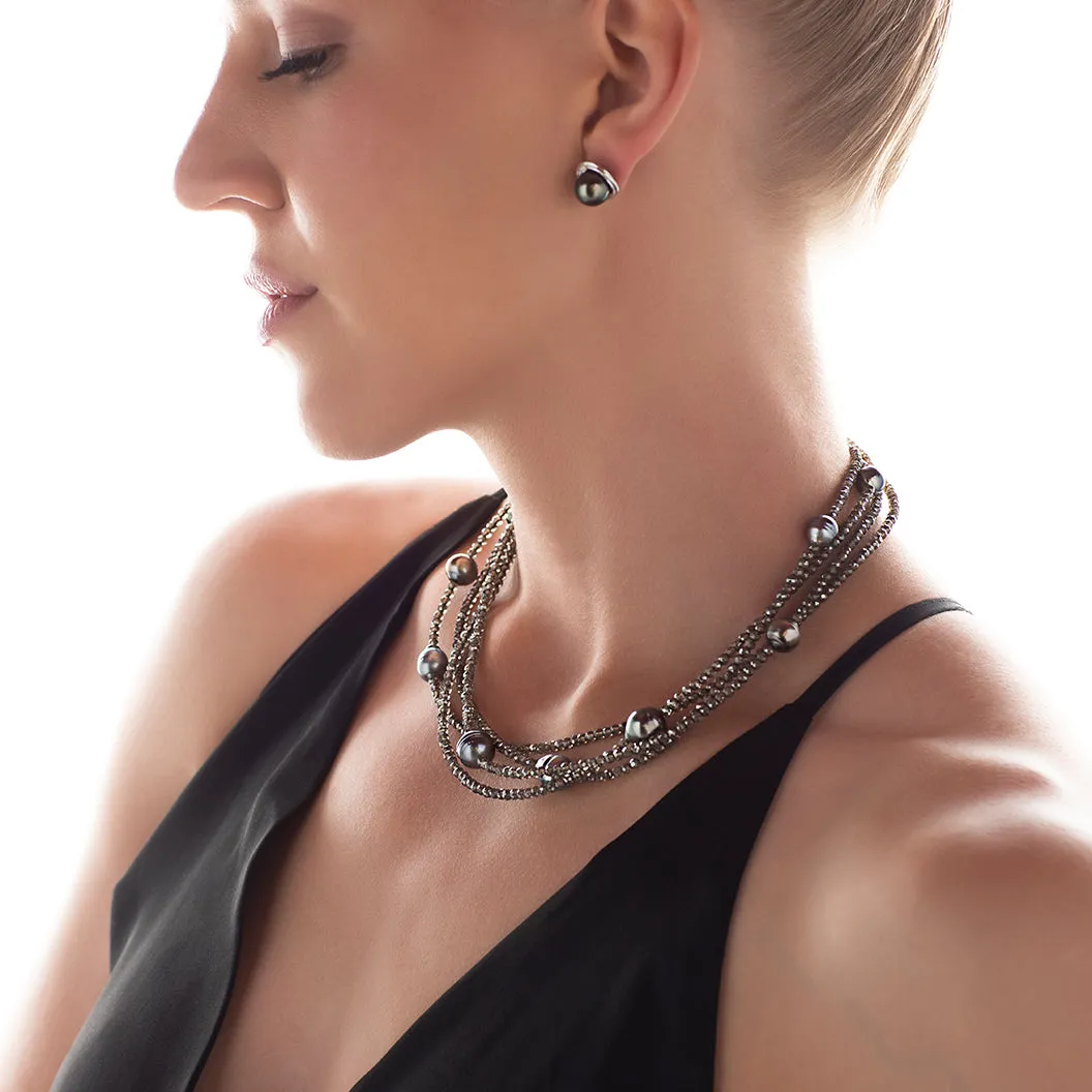 Smoky Quartz Multi-Strand Necklace