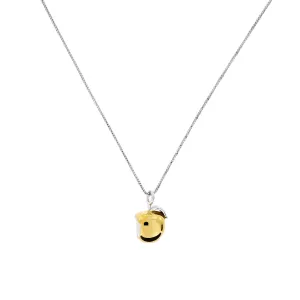 Sterling Silver & Yellow Gold Vermeil Apple Pendant