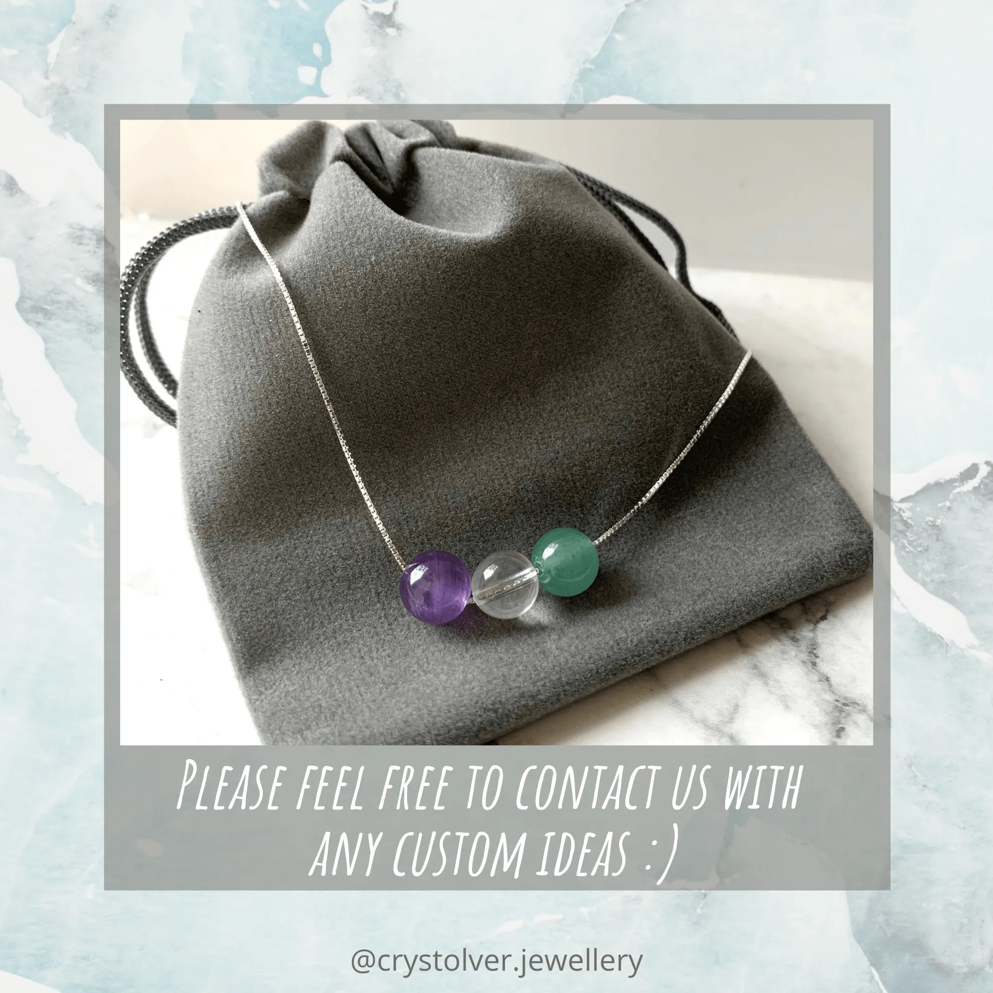 Sterling Silver Gemstone Beaded Necklace