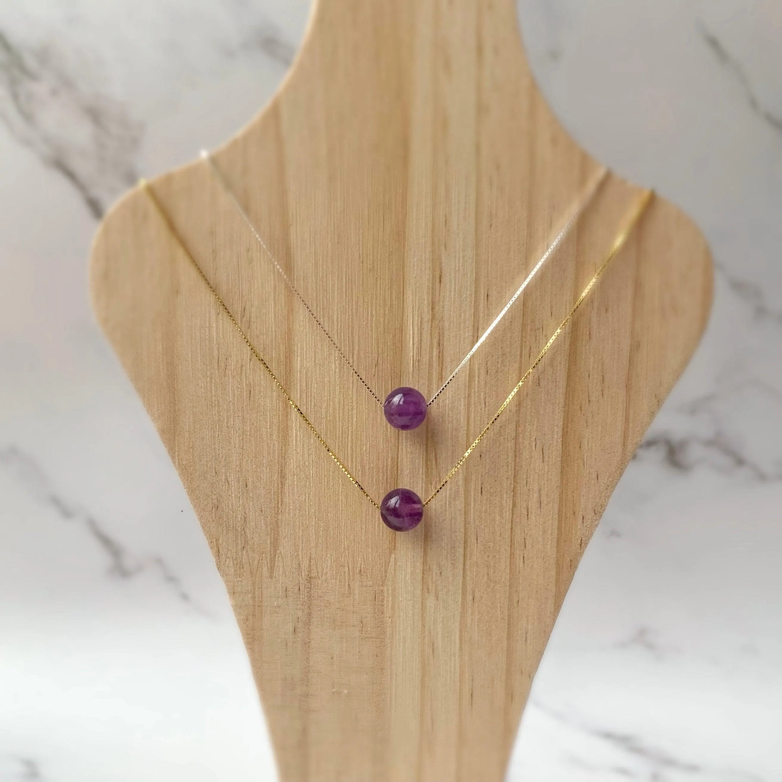 Sterling Silver Gemstone Beaded Necklace