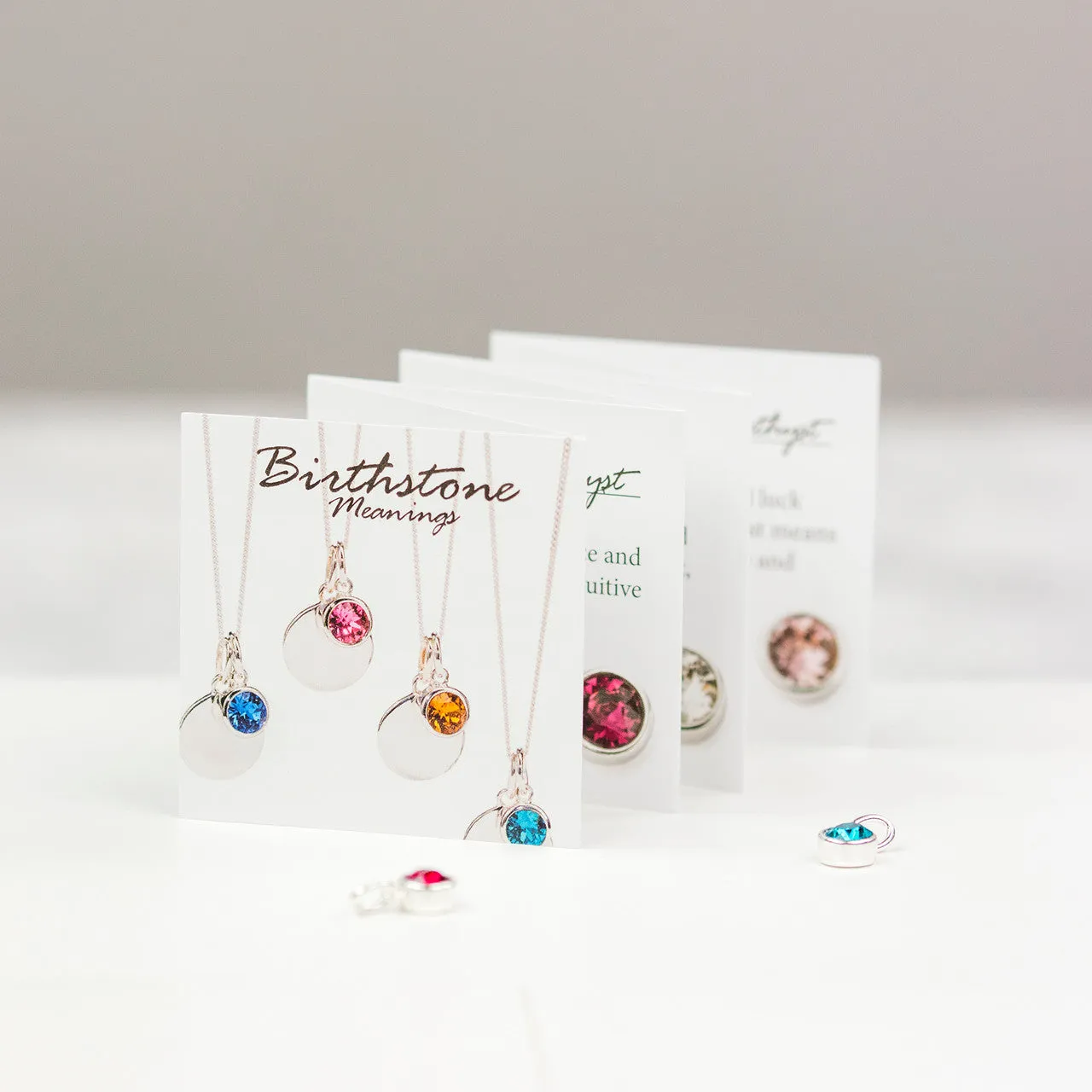 Sterling Silver Heart Birthstone Necklace