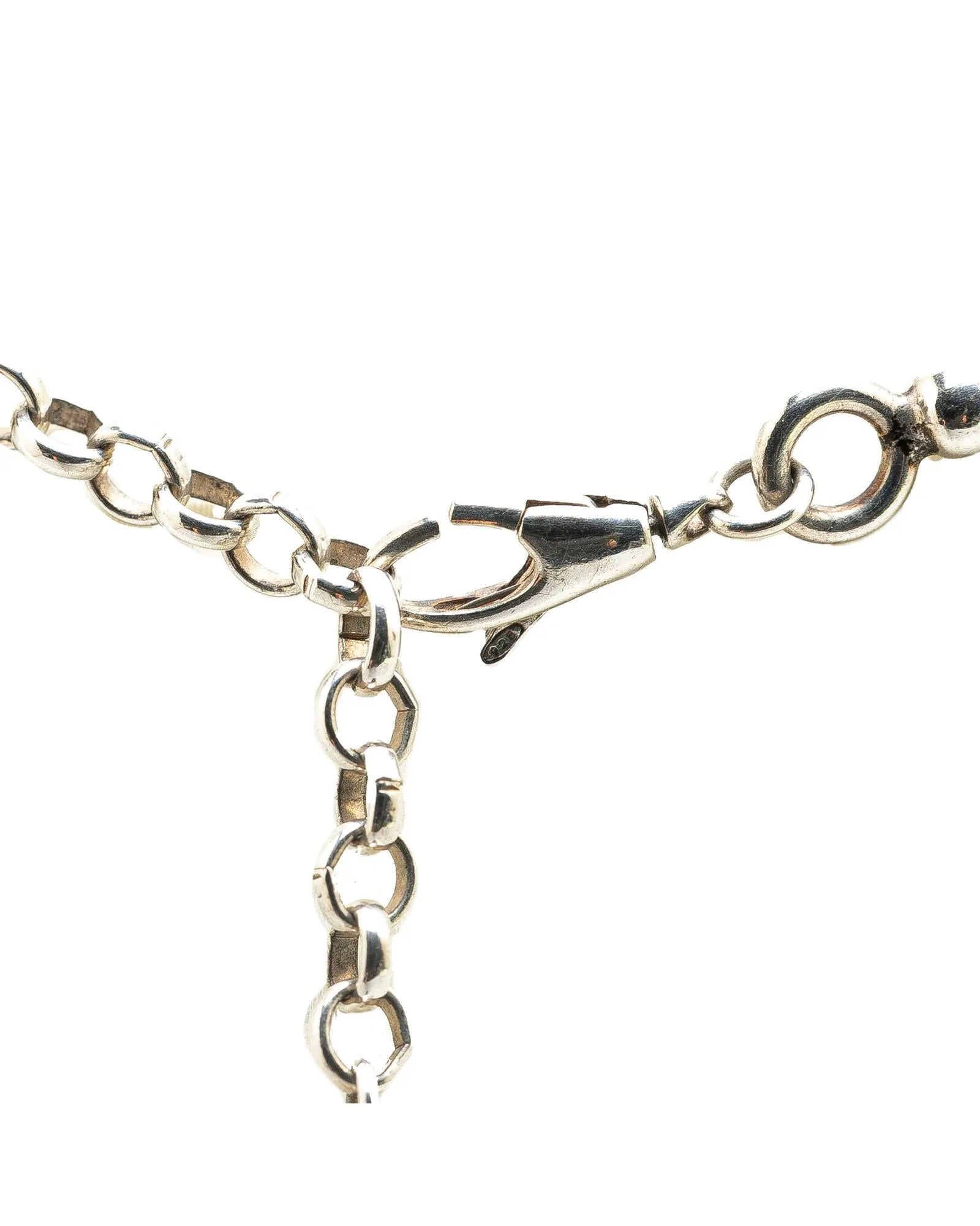 Sterling Silver Topaz Horsebit Pendant Necklace with Lobster Clasp Closure