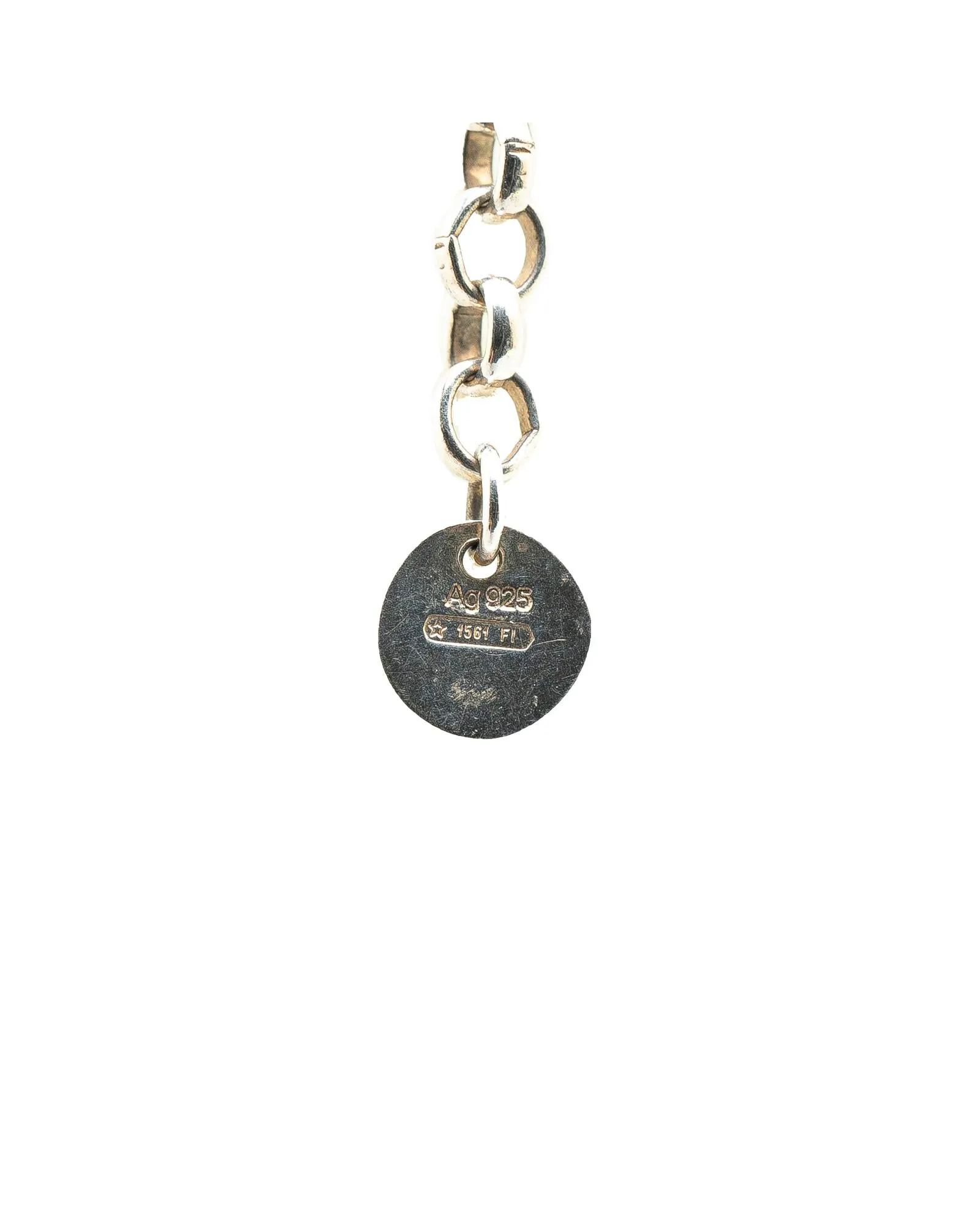 Sterling Silver Topaz Horsebit Pendant Necklace with Lobster Clasp Closure