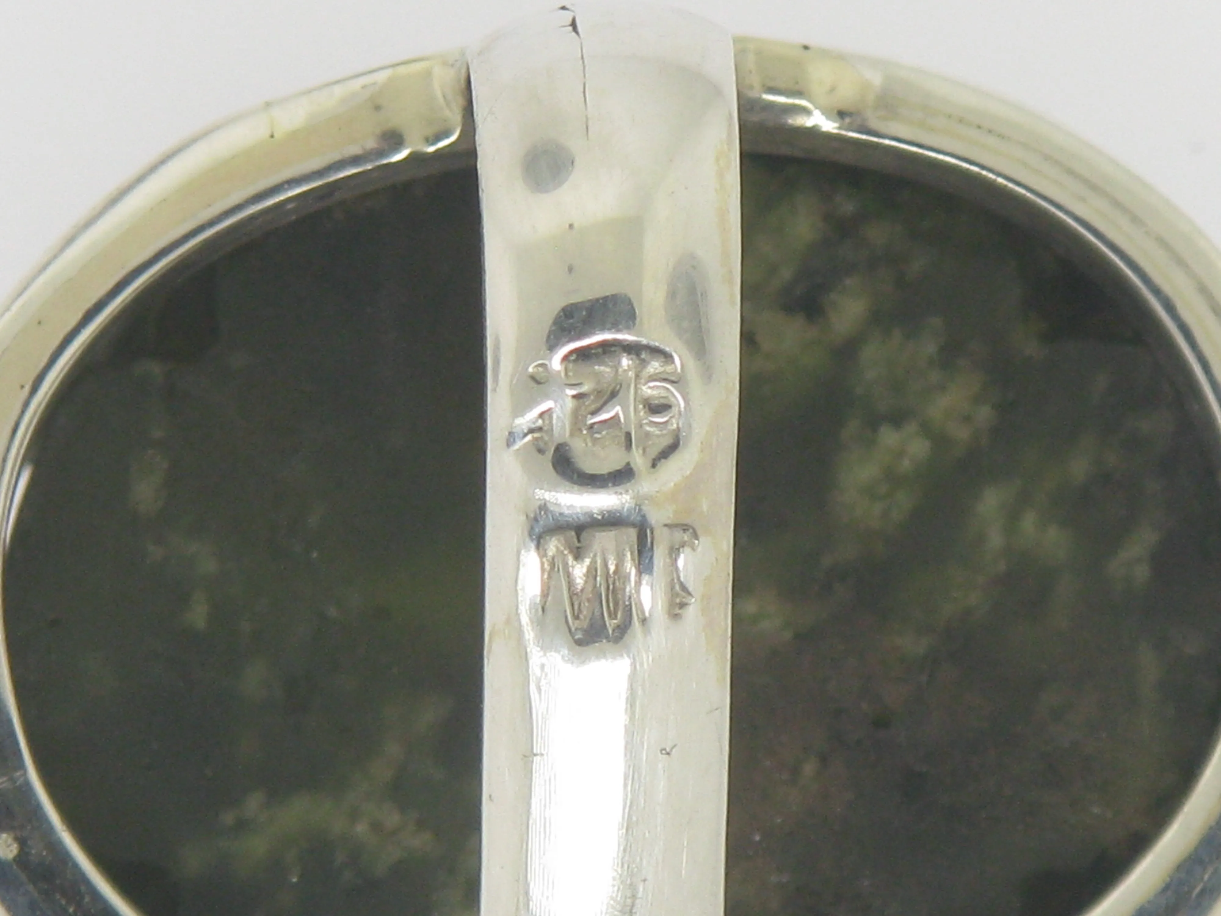 Sterling Silver Unknown Natural Stone Pendant Jewelry (Estate Jewelry)
