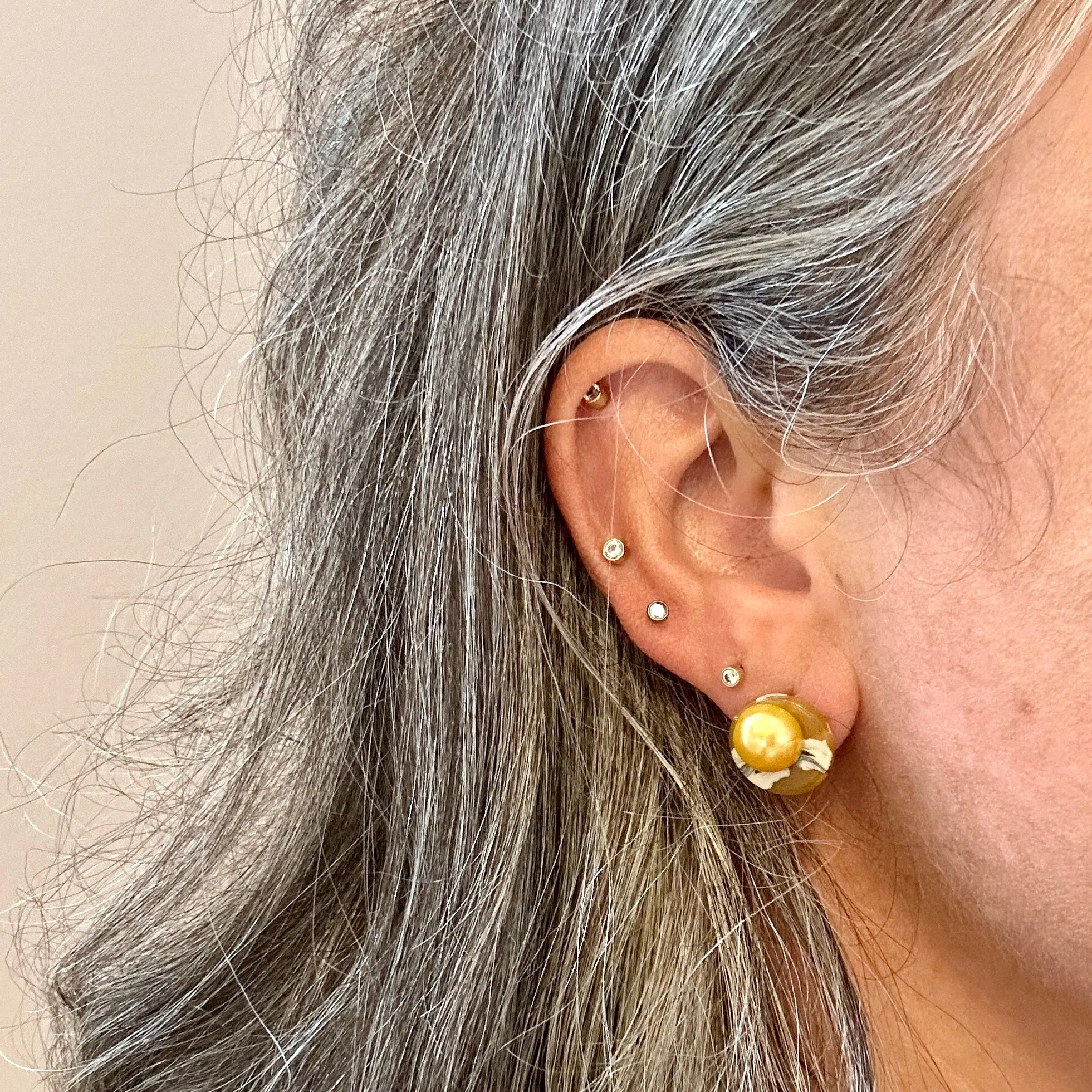 Stud Earrings in Busy Bee