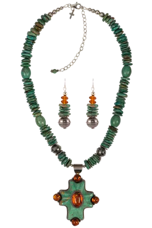 Sweet Tea Jewelry Turquoise & Amber Set