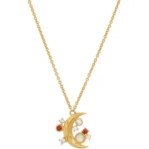 TAI CRESCENT MOON PENDANT WITH TWINKLING STAR ACCENTS