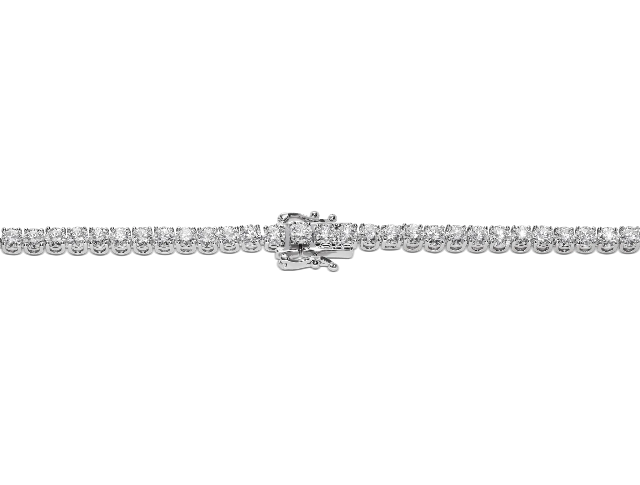 The Emerald Tennis Necklace | White