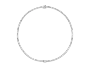 The Emerald Tennis Necklace | White