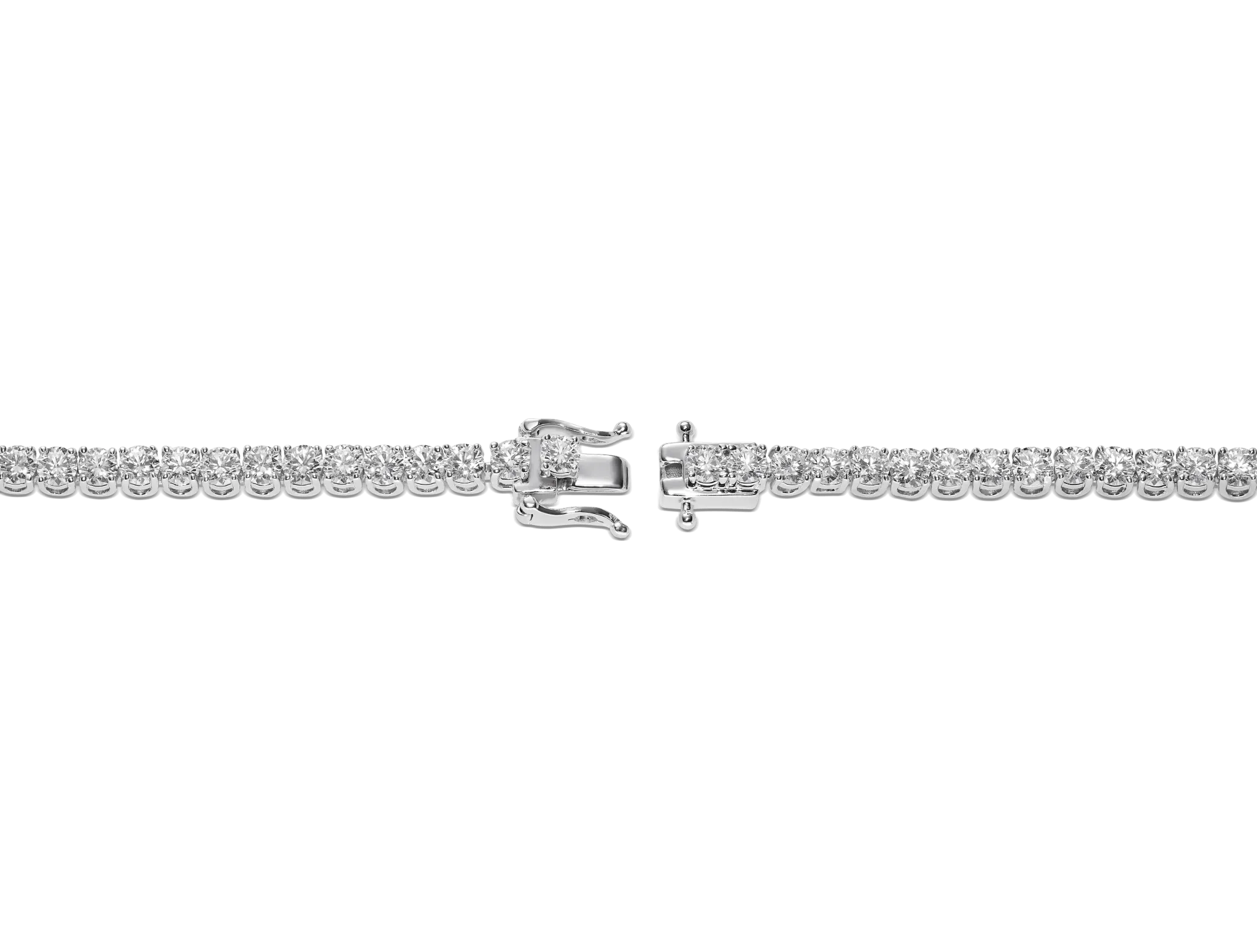 The Emerald Tennis Necklace | White