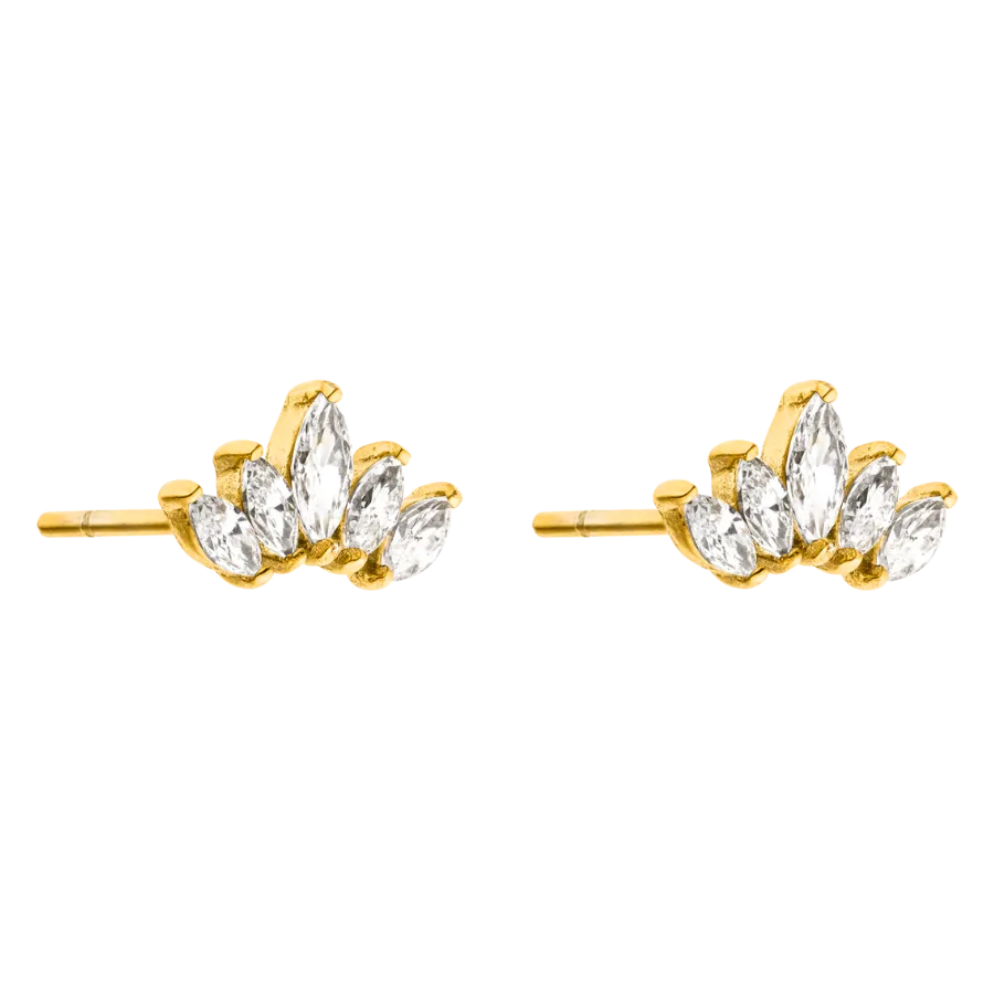 Throne Ohrstecker 18K Gold Vergoldet