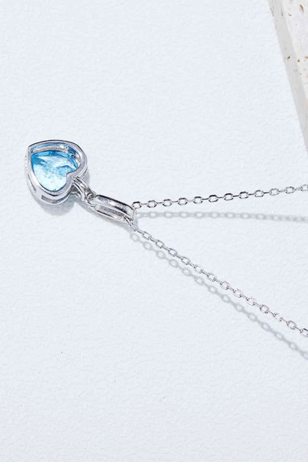 Topaz Heart Pendant Necklace