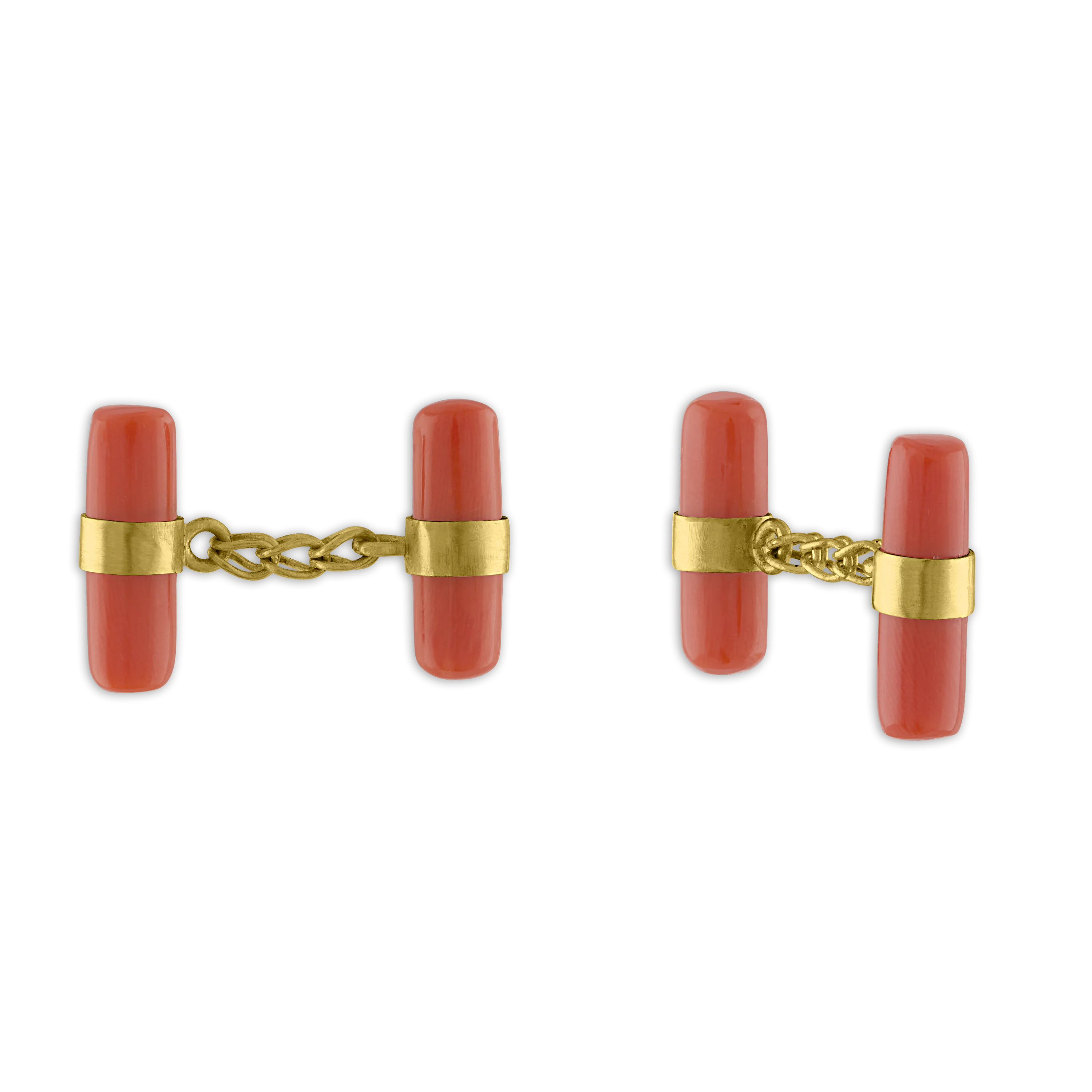 Twin Antique Coral Cufflinks