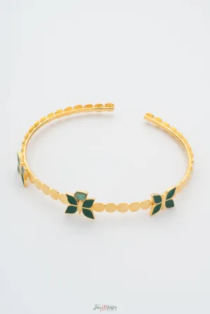 Volare Butterfly New Collection Colombian raw emerald & 24k Gold Plated