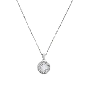 White Topaz Pendant in Sterling Silver