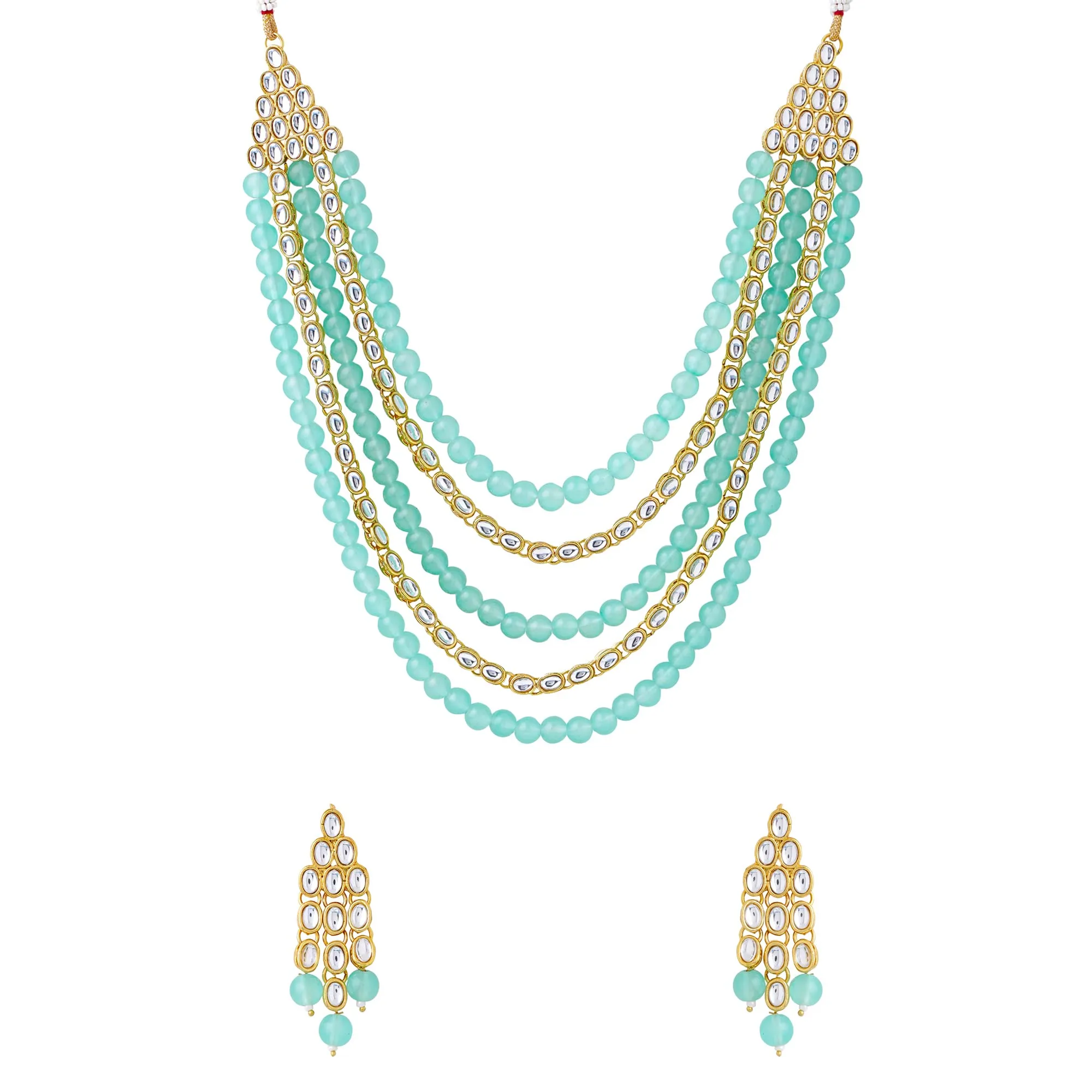 Yellow Chimes Jewellery Set for Women and Girls American Diamond Jewellery Set |Gold Plated Floral Shaped AD Choker Necklace Set for Women | Birthday Gift for girls and women Anniversary Gift for Wife