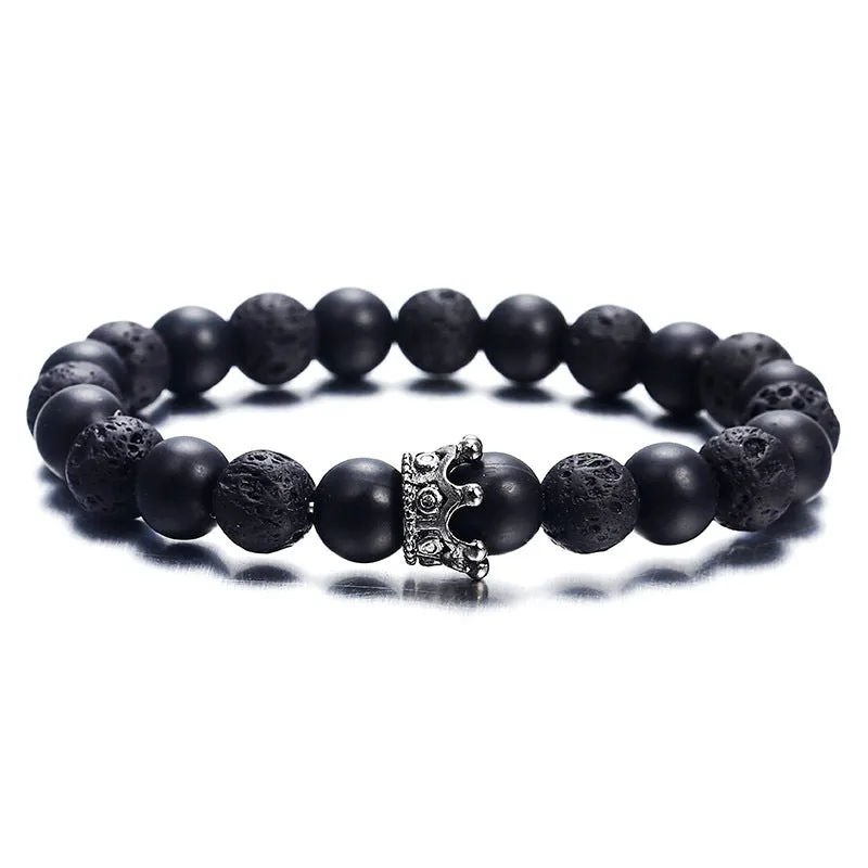 Zircon Crown Volcanic Stone Acrylic Bracelet